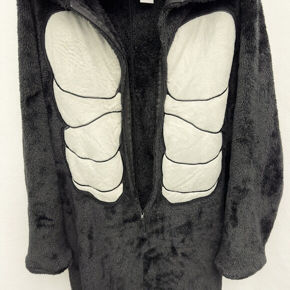 Briefly Stated Gorilla One Piece Costume Union Suit Faux Fur Hooded Adult Medium - Picture 5 of 12